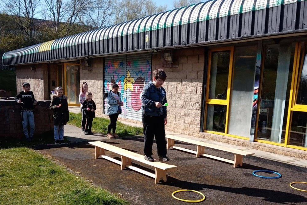 Playing with children at PYCP Edinburgh